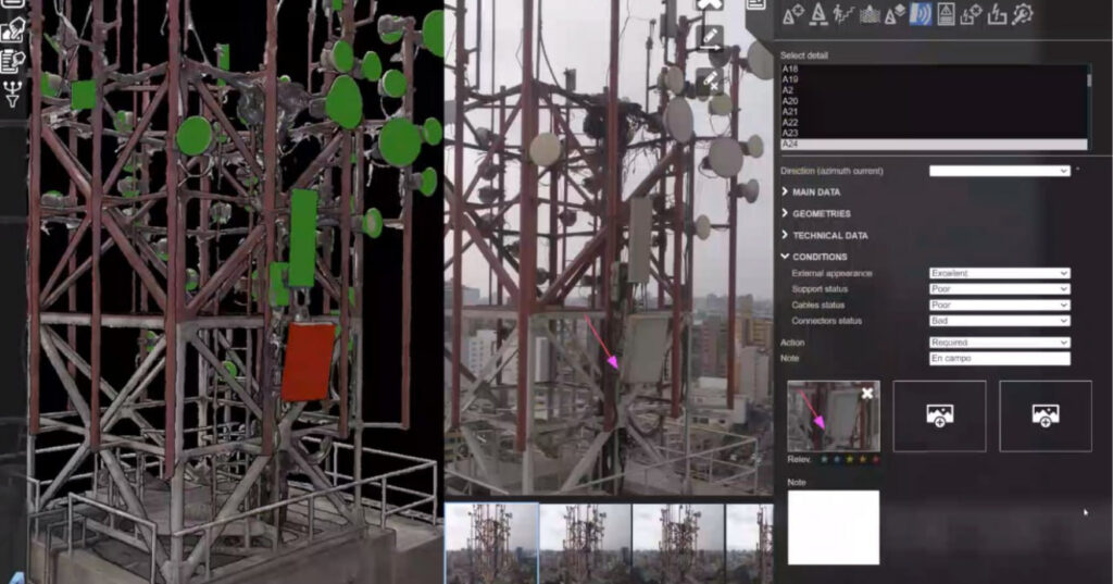 3D4U Cell Tower - AI Automatic recognition of antennas modules